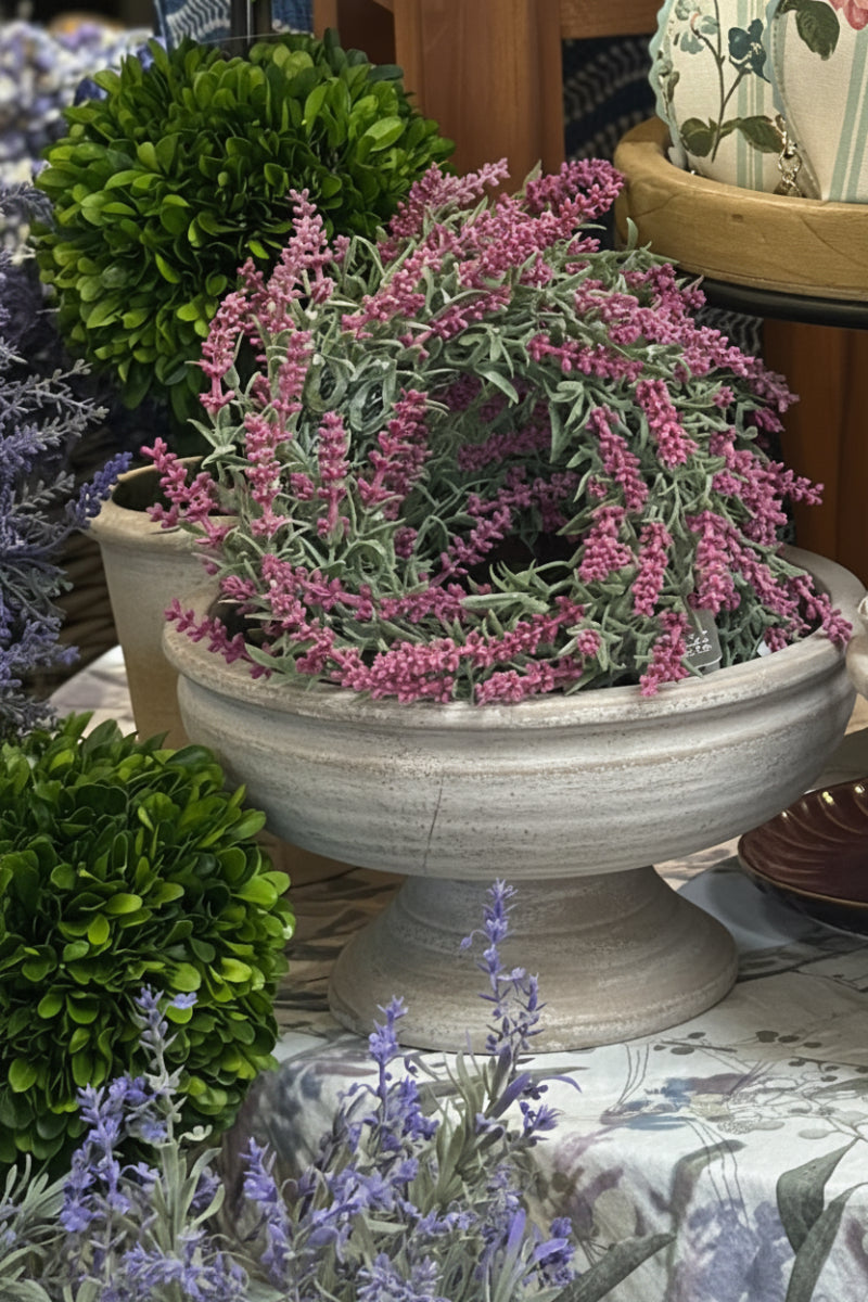 Faux Lavender Mini Wreath Candle Ring 10"
