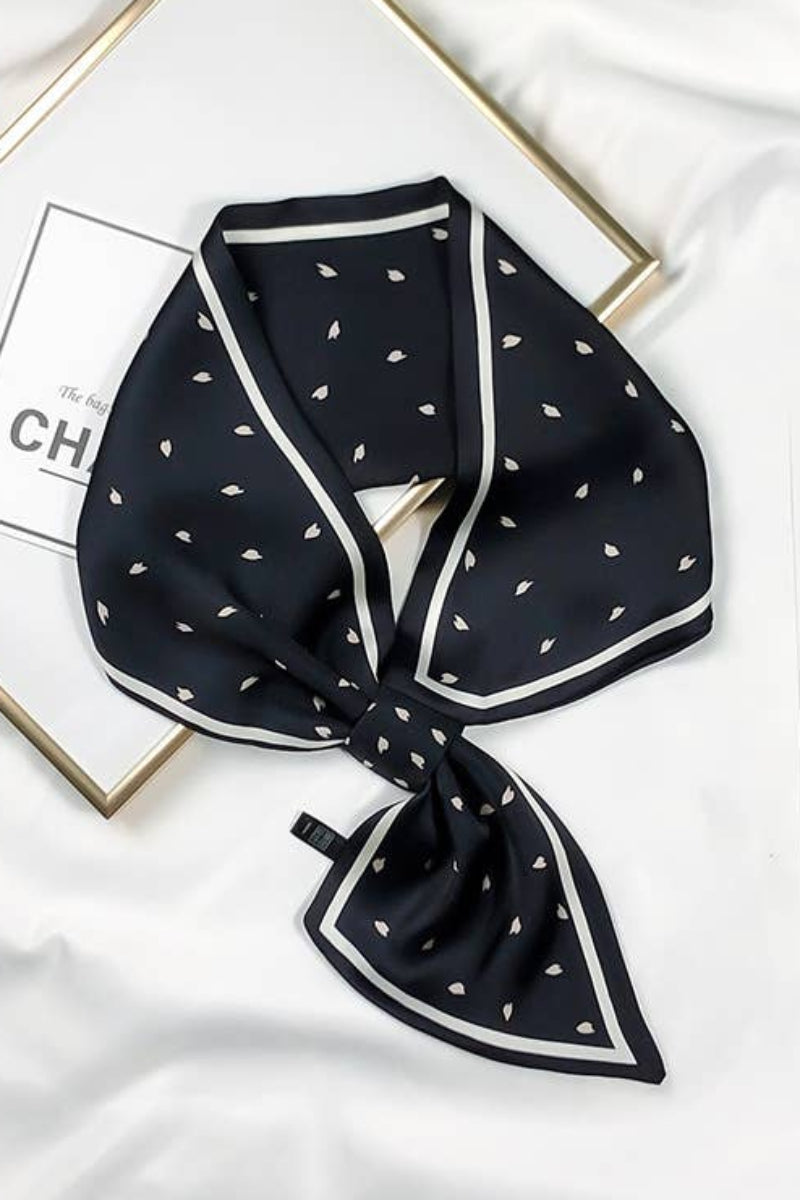 Leaves Loop Scarf White