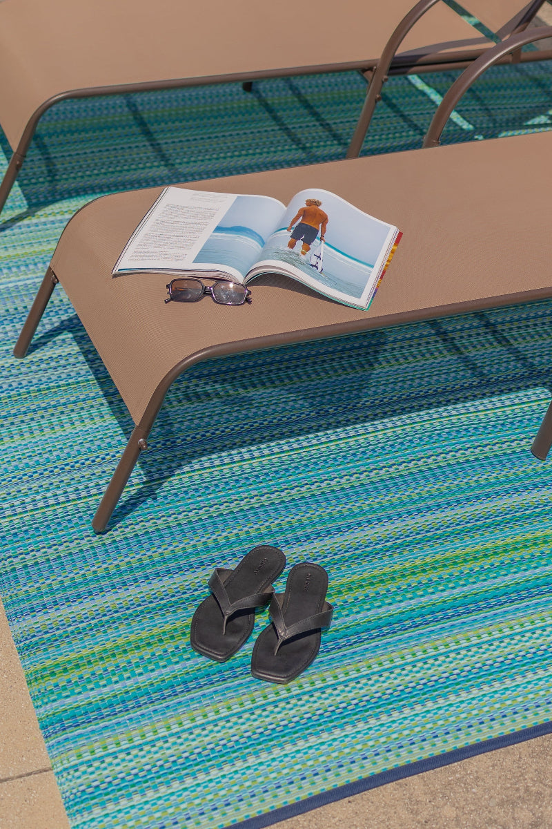 Border Concepts Mixed Outdoor Mat 4'x6' Tropical