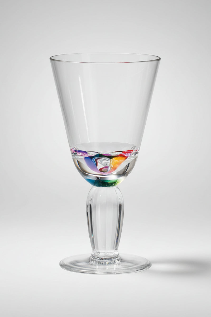 Merritt Diamond Acrylic Wine Glass 12 oz Rainbow