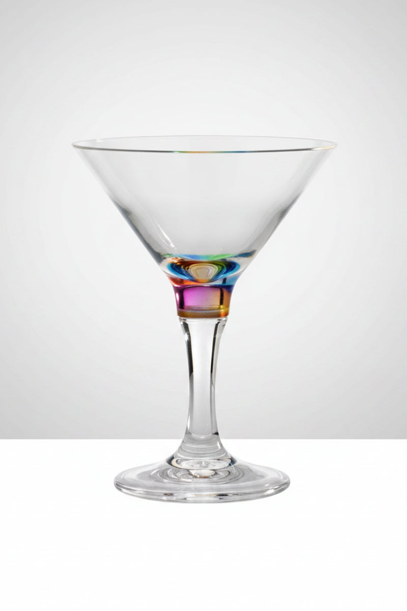 Merritt Jewel Rainbow Acrylic Martini Glasses 9 oz