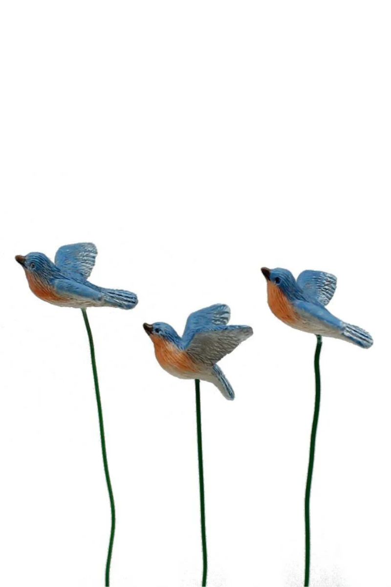 Miniature Garden Bluebirds