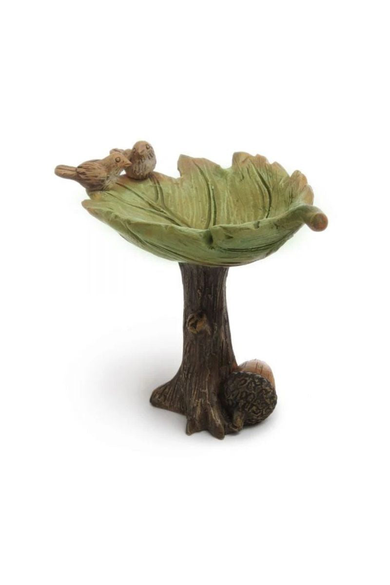 Miniature Garden Leaf Bird Bath