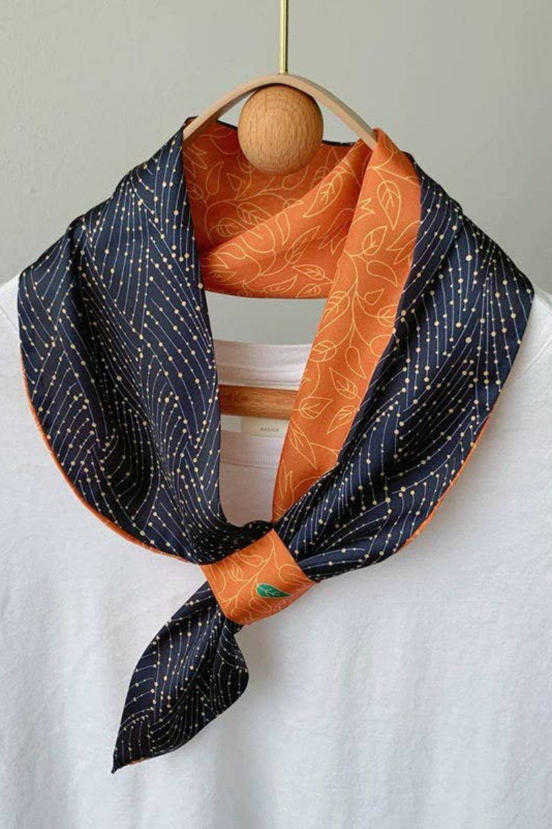 Night Loop Scarf Orange & Navy