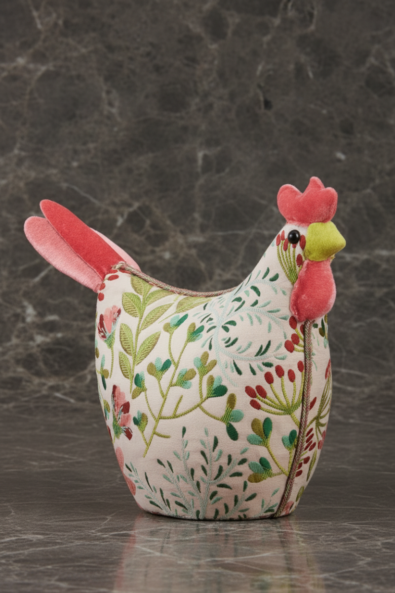 Chick Small 6.5" Pink & Green