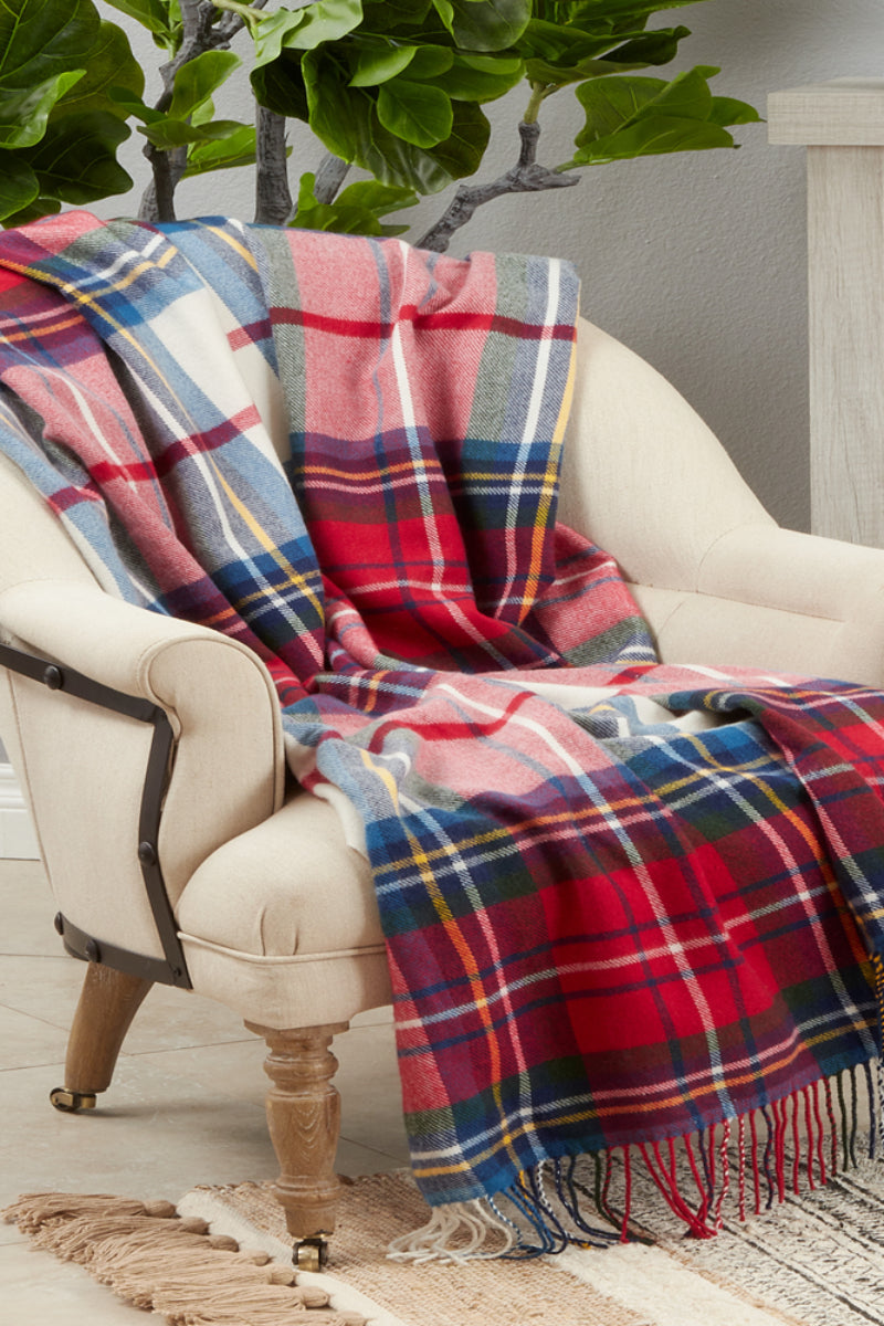 Plaid Throw 50"x60" Multi