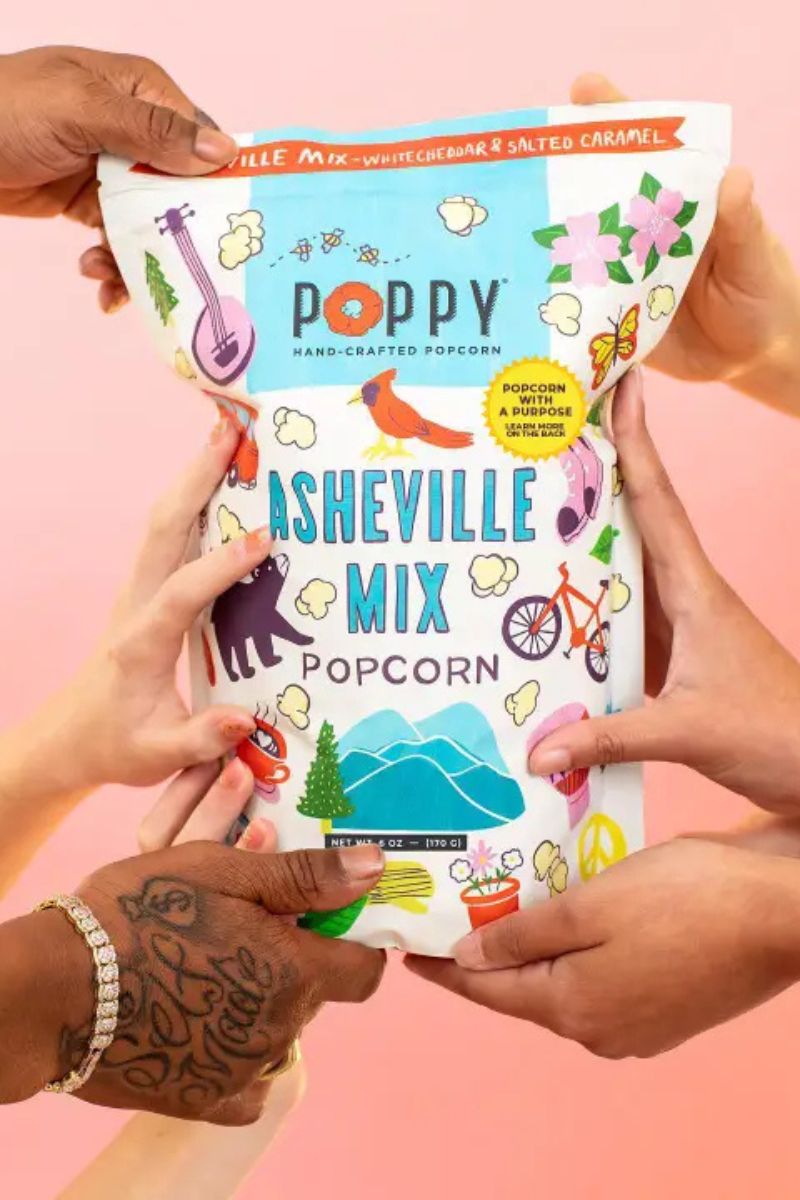 Poppy Hand-Crafted Popcorn Asheville Mix Artist Bag