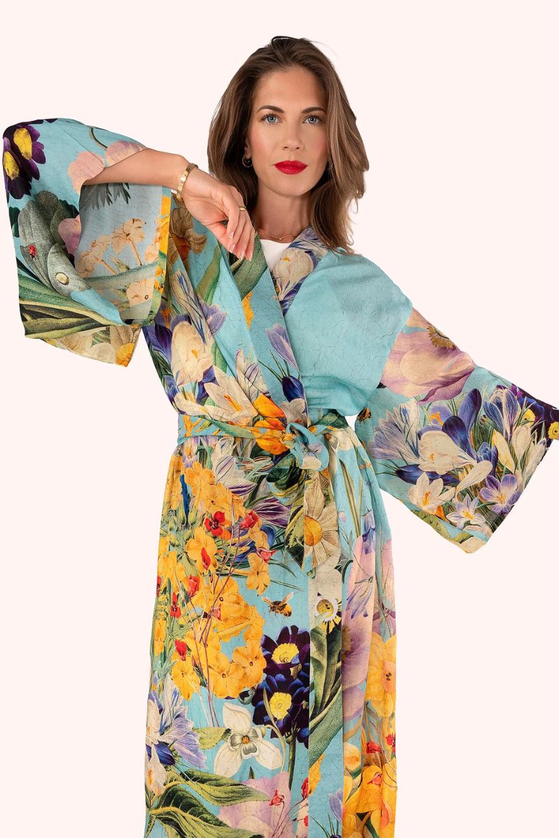 Powder Design Kimono Gown Spring Flora