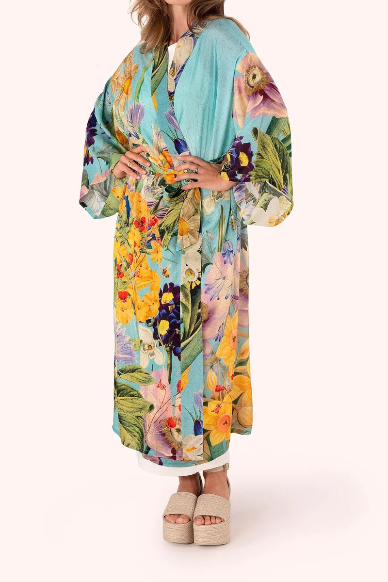 Powder Design Kimono Gown Spring Flora