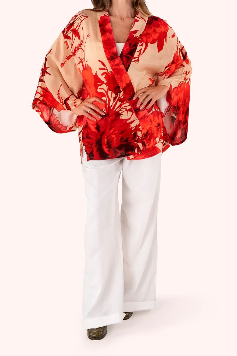 Powder Design Kimono Jacket Rouge Blooms