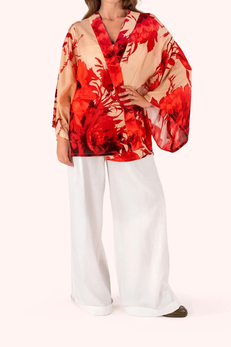 Powder Design Kimono Jacket Rouge Blooms