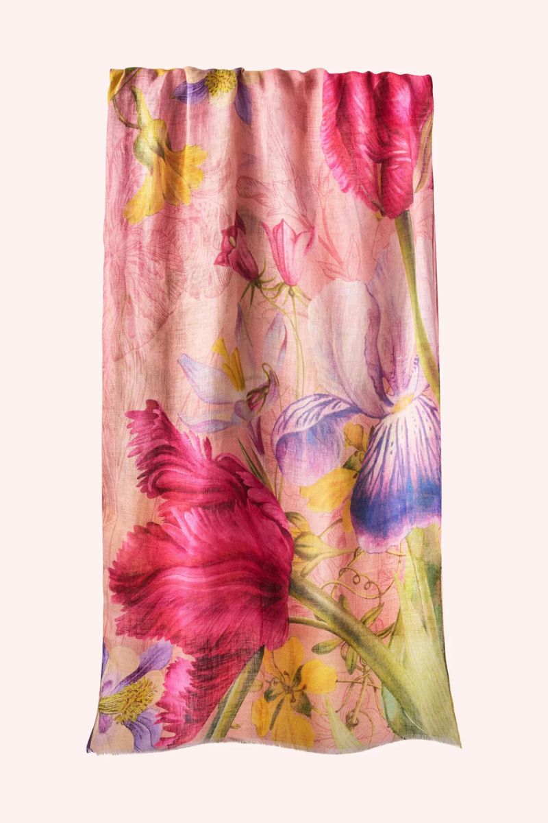 Powder Design Linen/Cotton Floral Study Scarf Peta
