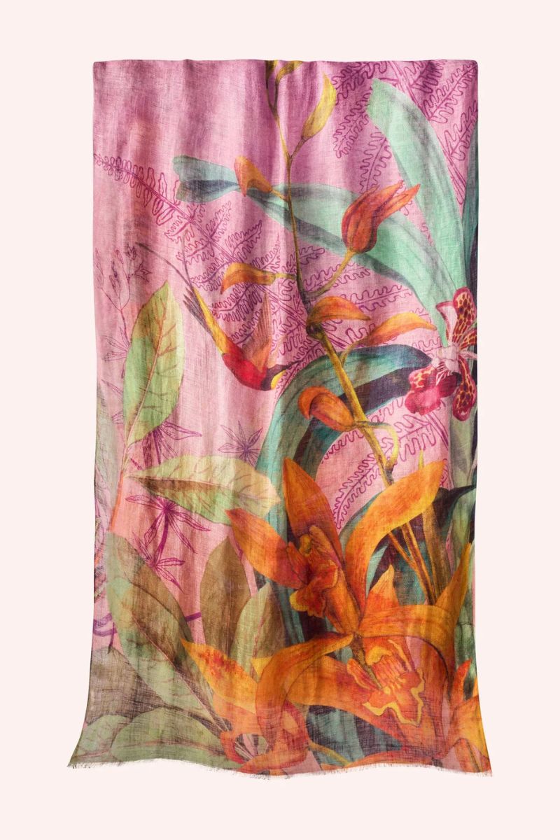 Powder Design Linen/Cotton Scarf Botany Bliss Lavender