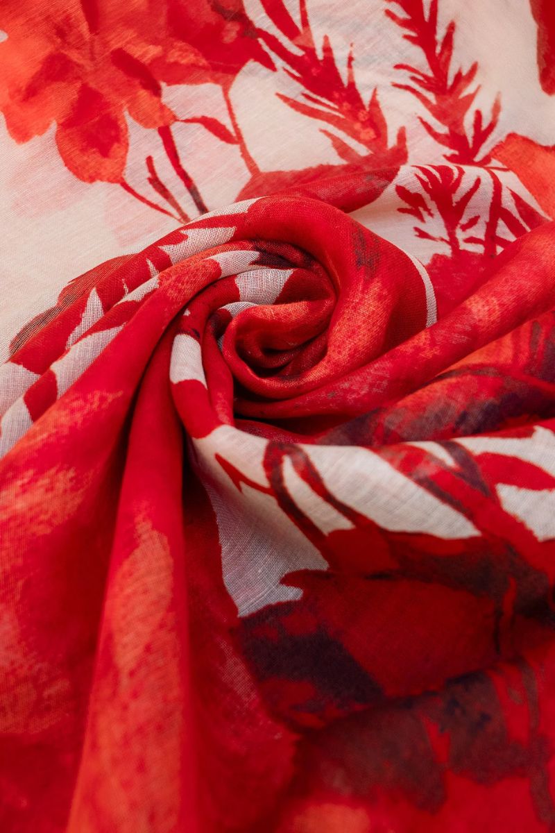 Powder Design Linen/Cotton Scarf Rouge Blooms