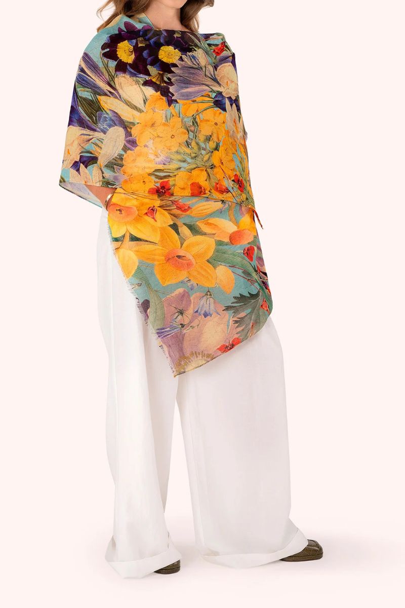 Powder Design Linen/Cotton Scarf Spring Flora