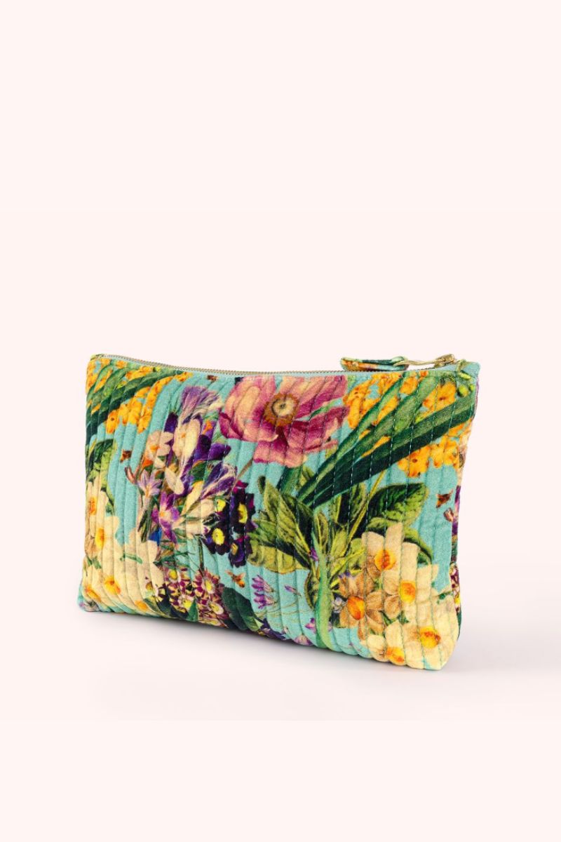 Powder Design Quilted Velvet Zip Pouch Spring