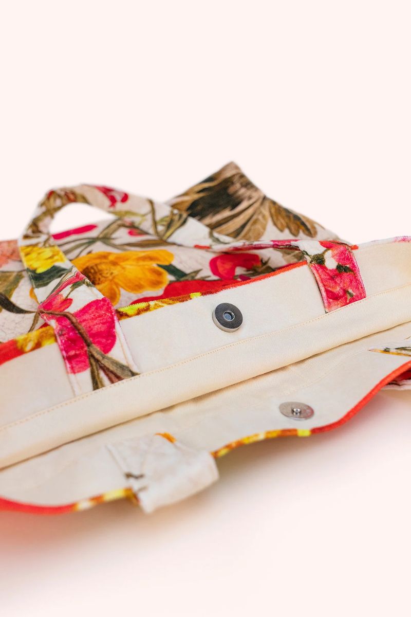 Powder Design Velvet Tote Bag Fine Flowers in