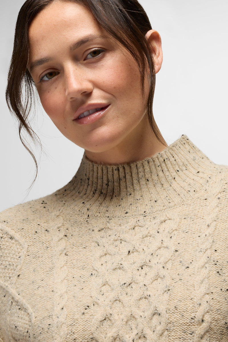 Prana Women's Amber Mountain Cable Sweater XS Stone