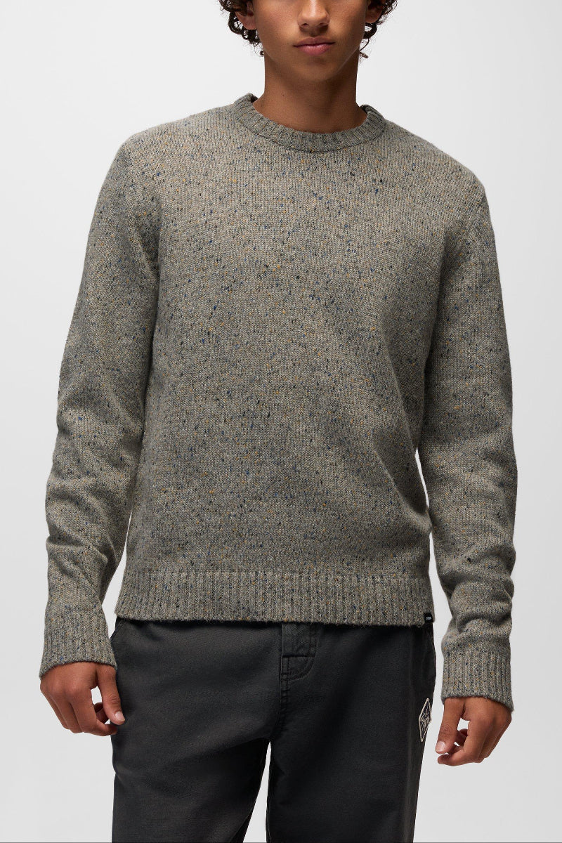 Prana Men's Coupeville Crew Sweater L Heather Grey