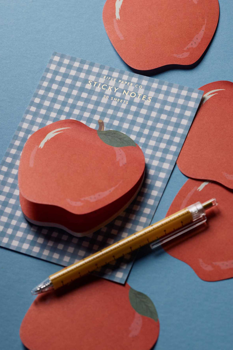 Rifle Paper Co. Apple Gingham Sticky Notes