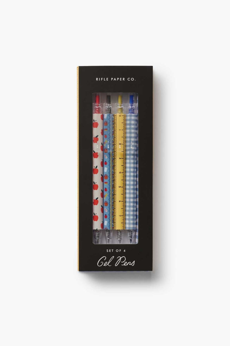 Rifle Paper Co. Schoolhouse Gel Pen Set of 4