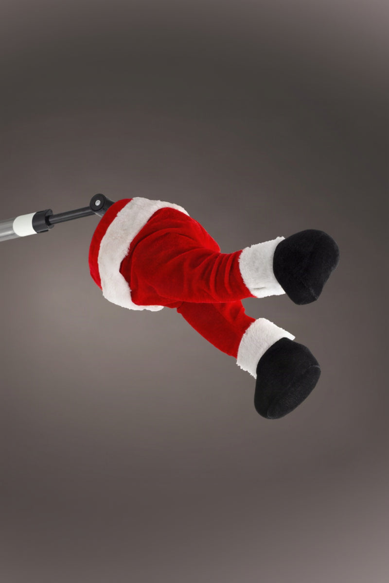 Moving Santa Legs 13.39" Red, White & Black