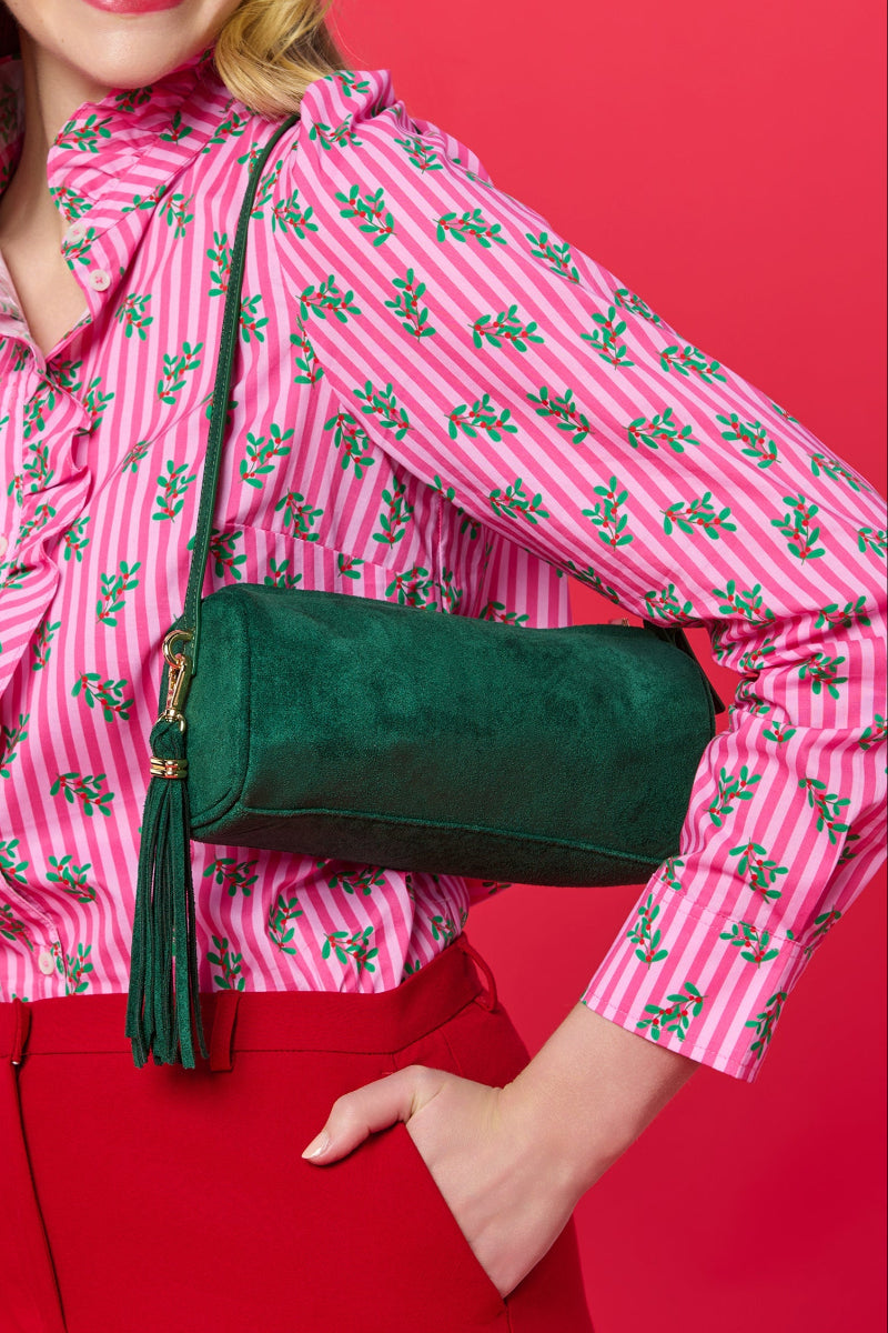Shiraleah  Kylie Barrel Shoulder Bag Emerald