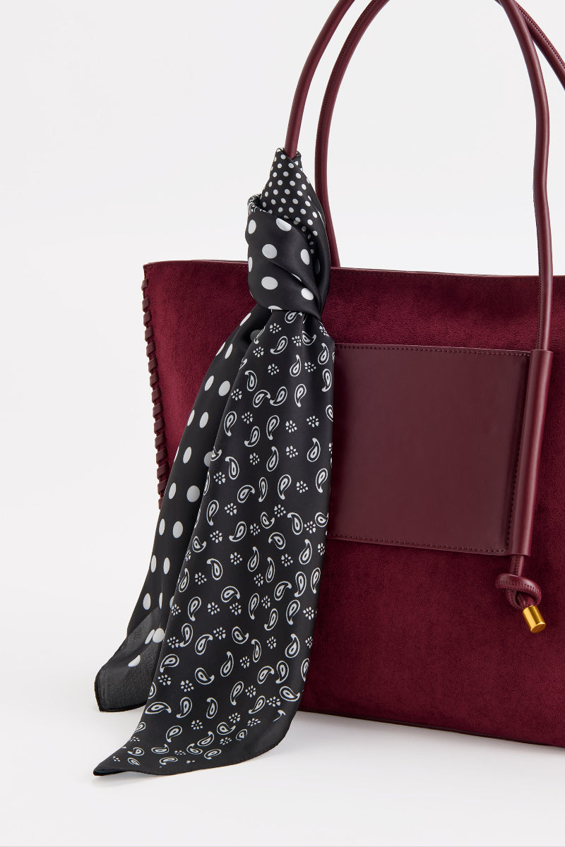 Shiraleah Paisley Square Scarf Black