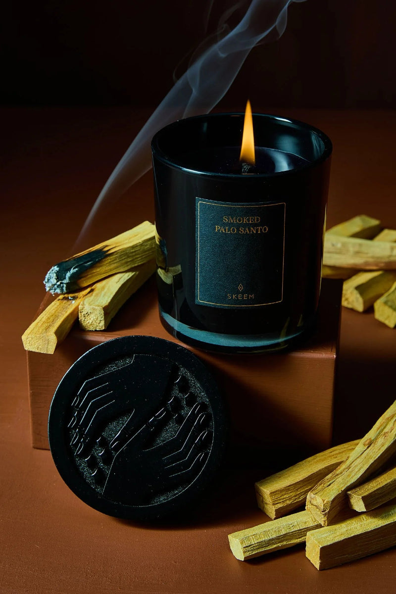 Skeem Obsidian Candle Smoked Palo Santo