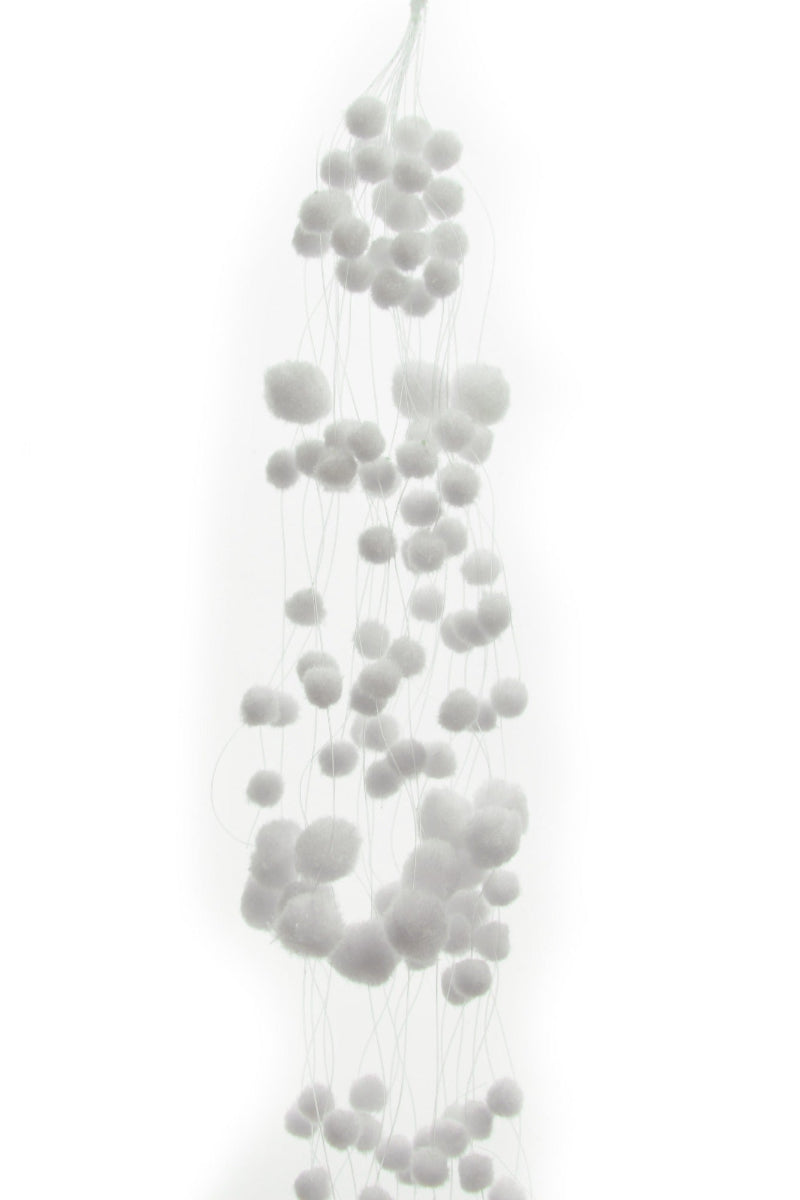 Snowball Garland 30.71" White