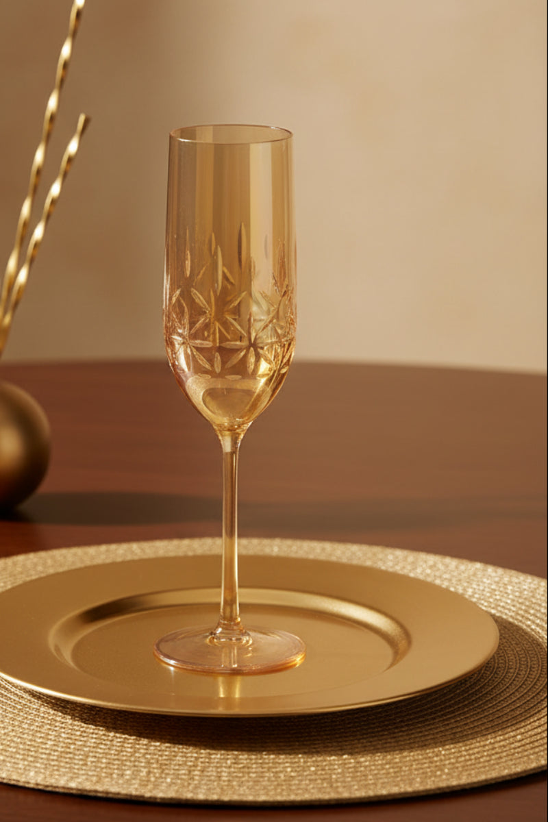 Sophistiplate Champagne Classic Glass 8.9 oz Gold
