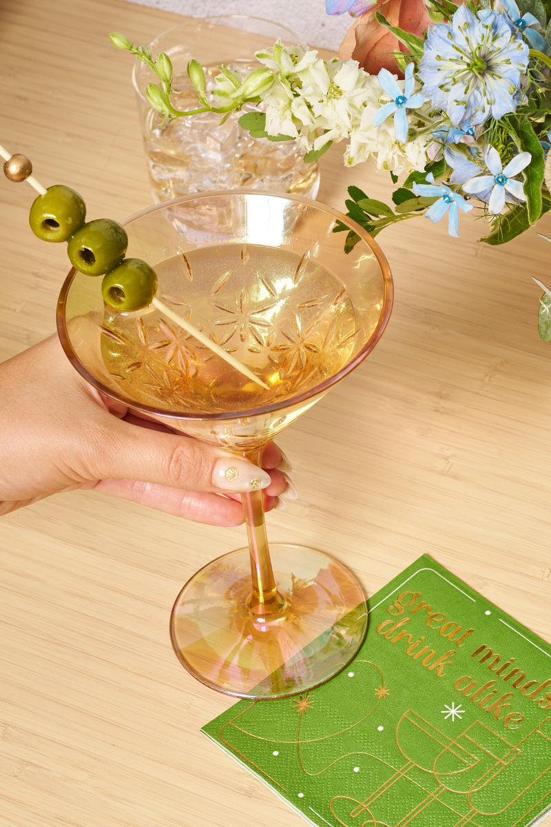 Sophistiplate Martini Classic Glass 8 oz Gold