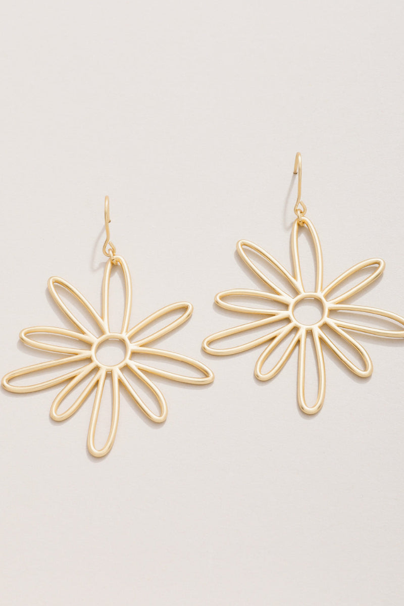 Spartina Ginko Leaf Dangle Earrings Pearl