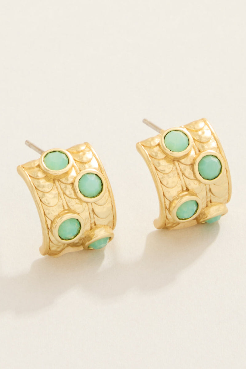 Spartina Karissa Hoop Earrings Sea Foam