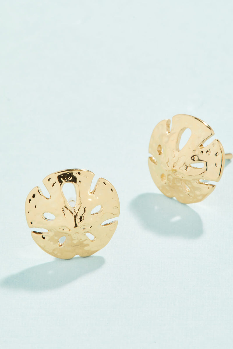 Spartina Splash Sand Dollar Stud Earrings Gold