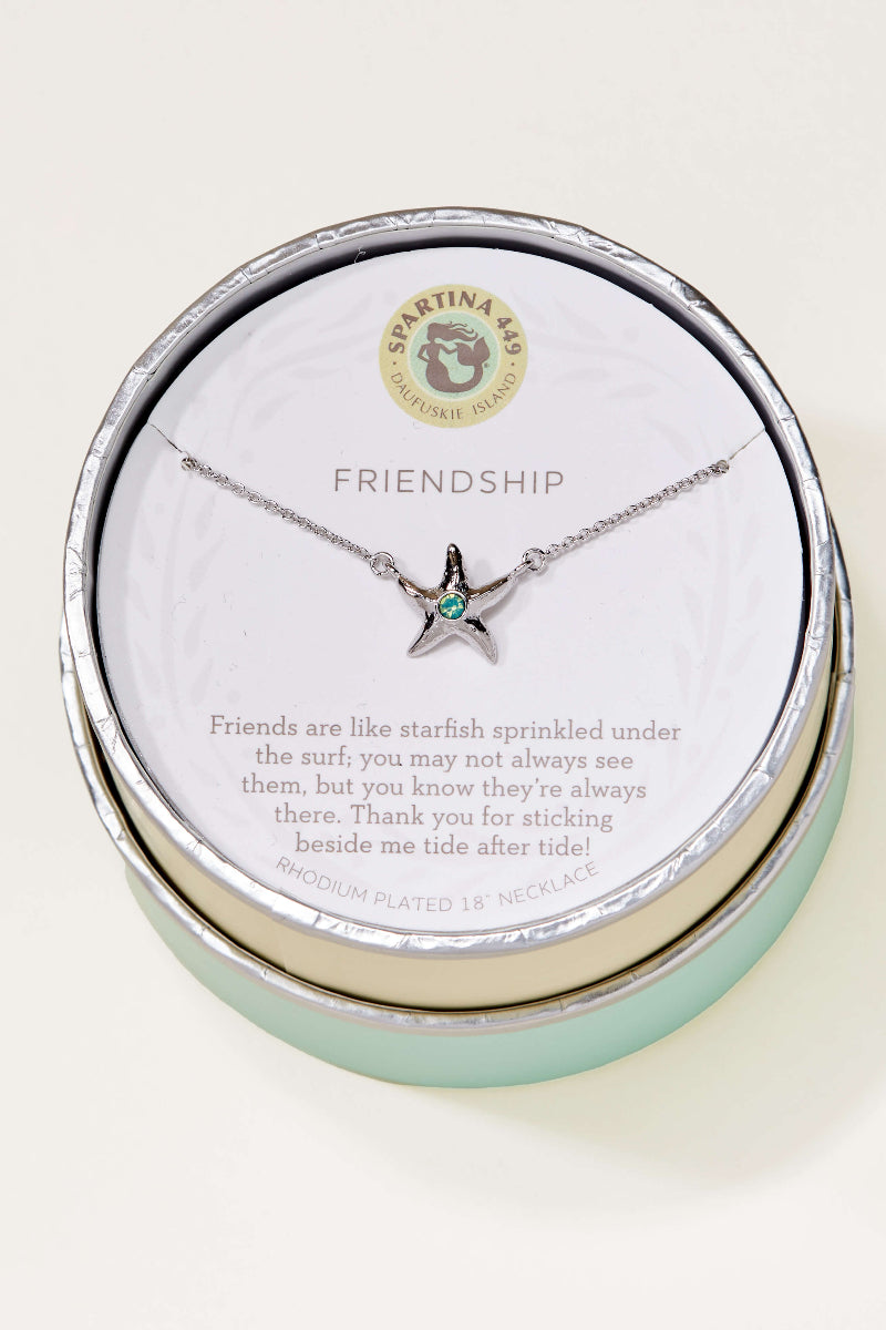 Spartina Sea La Vie Friendship Starfish Necklace Silver
