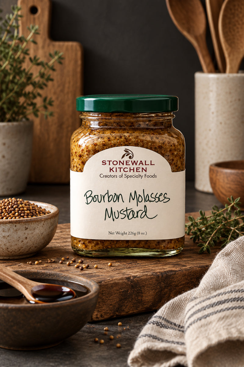 Stonewall Kitchen Bourbon Molasses Mustard 8 oz