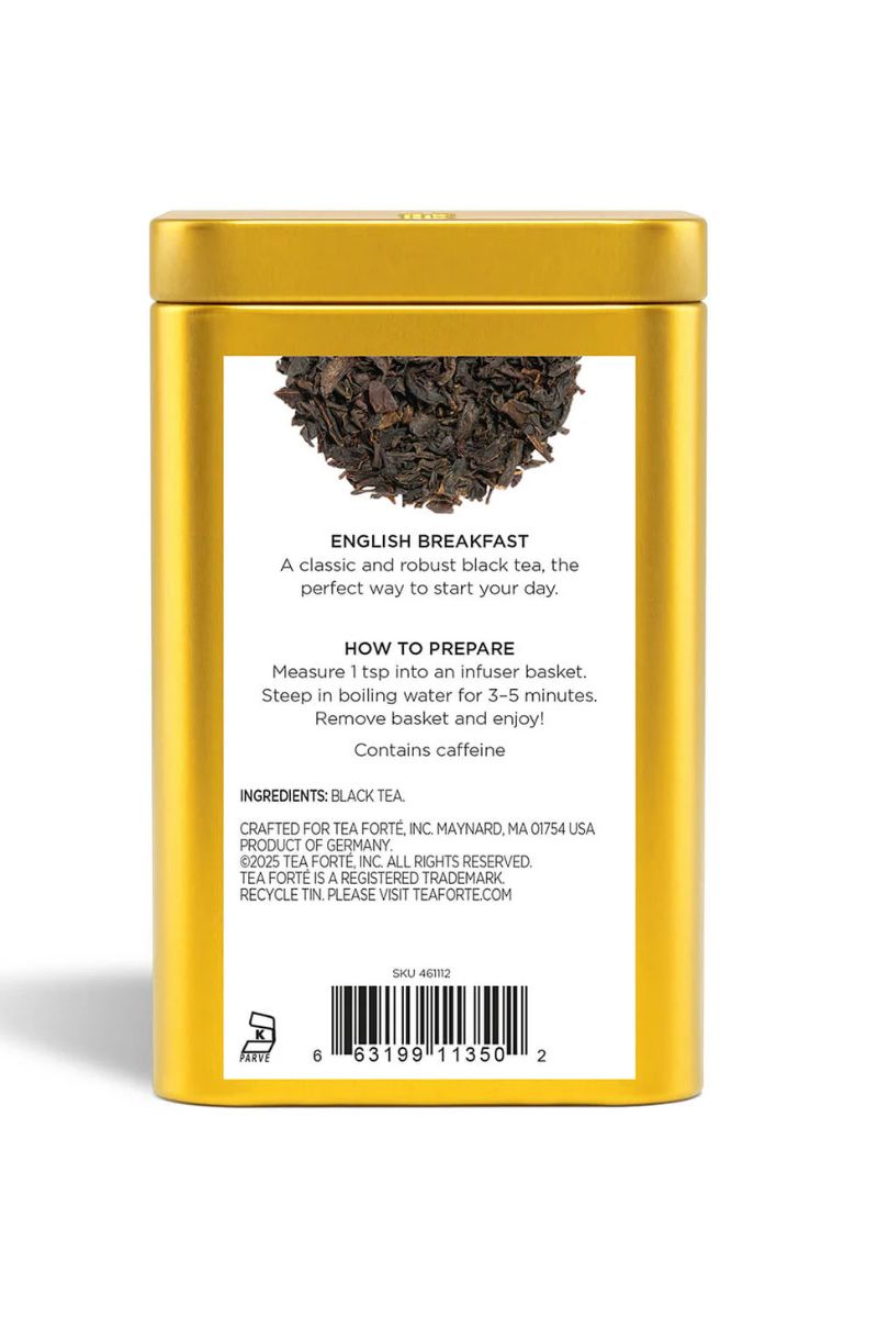 Tea Forte Loose Leaf Tea Canister English Breakfast Tea