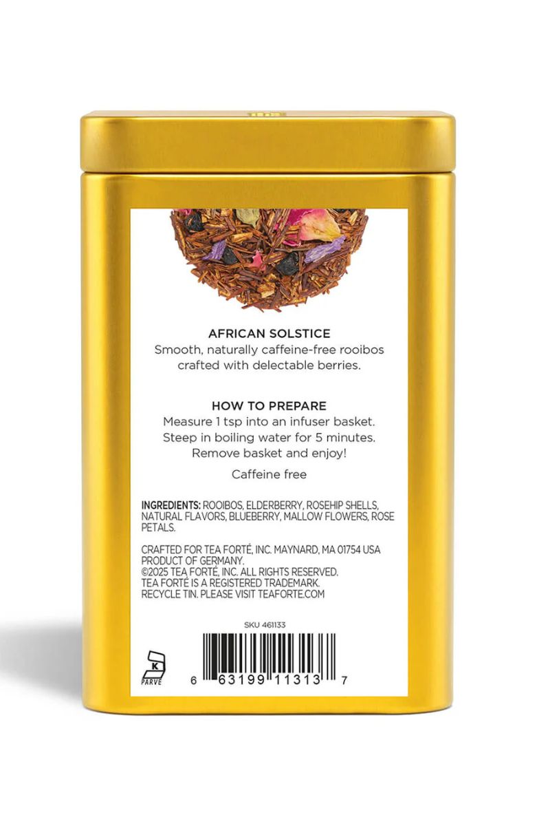 Tea Forte Loose Leaf Tea Canister African Solstice