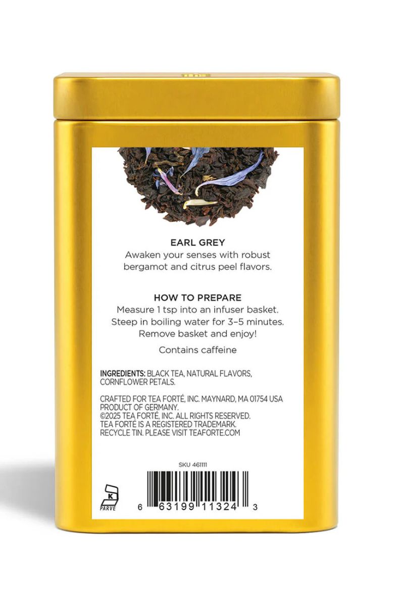 Tea Forte Loose Leaf Tea Canister Earl Grey Tea