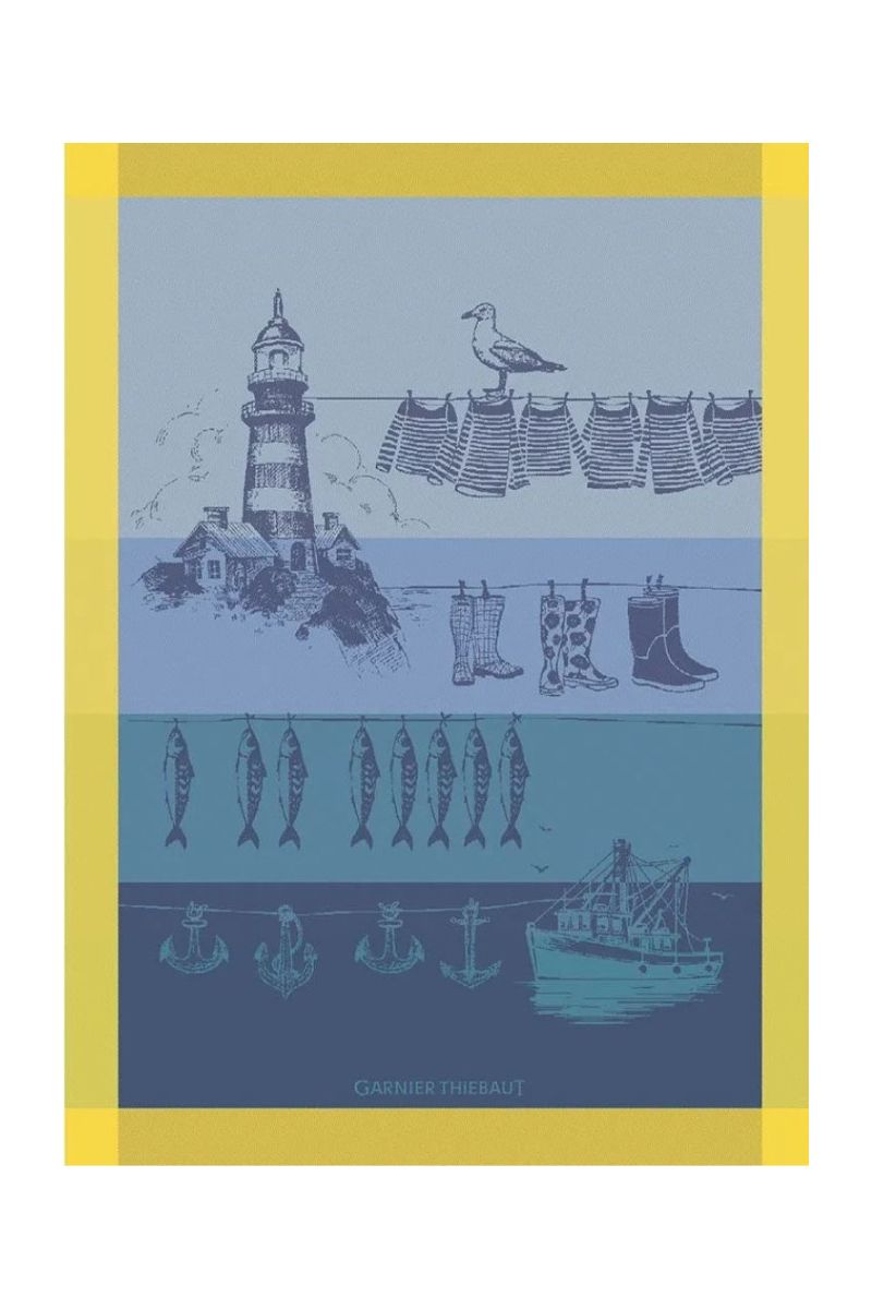 Garnier-Thiebaut Destination Mer Cire Kitchen Towel