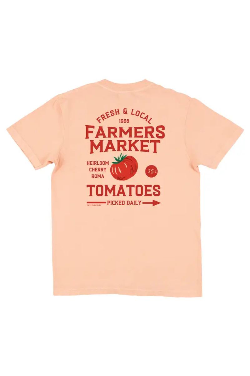 Tomato Farmers Market Tee Large Peachy Pink