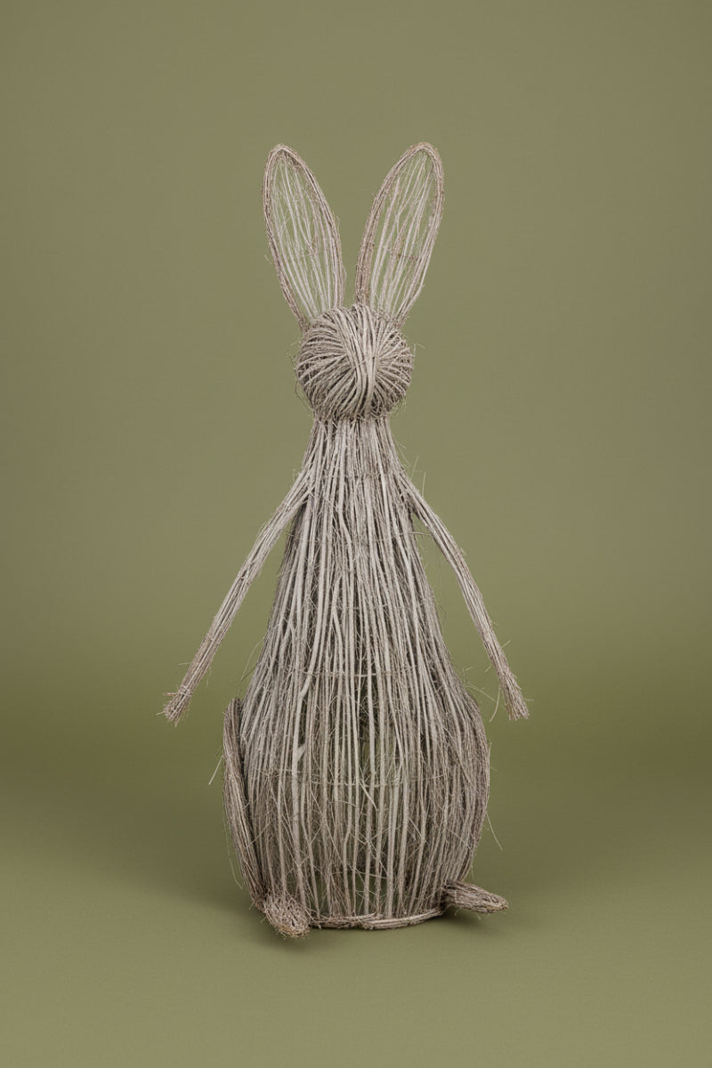 Twig Bunny 48" White Wash