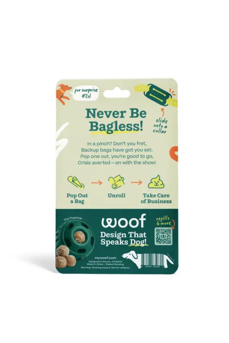 Woof Poomergency Bags Forest Green