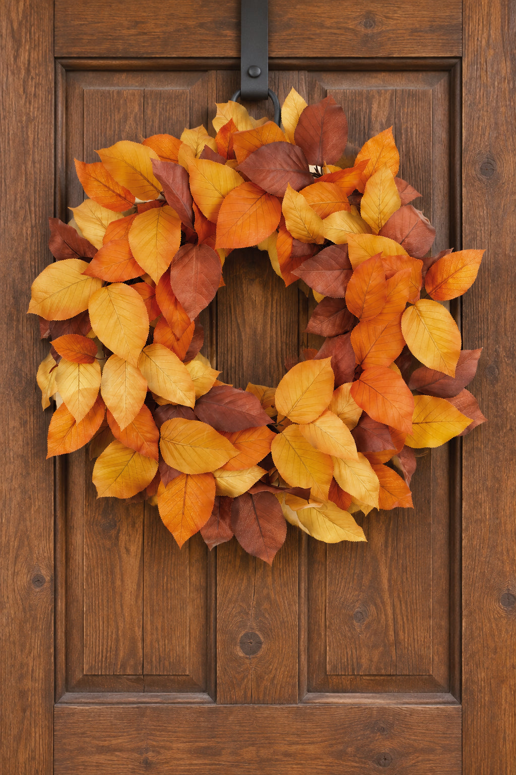 Faux Salal Leaf Wreath 24" Brown Two Tone