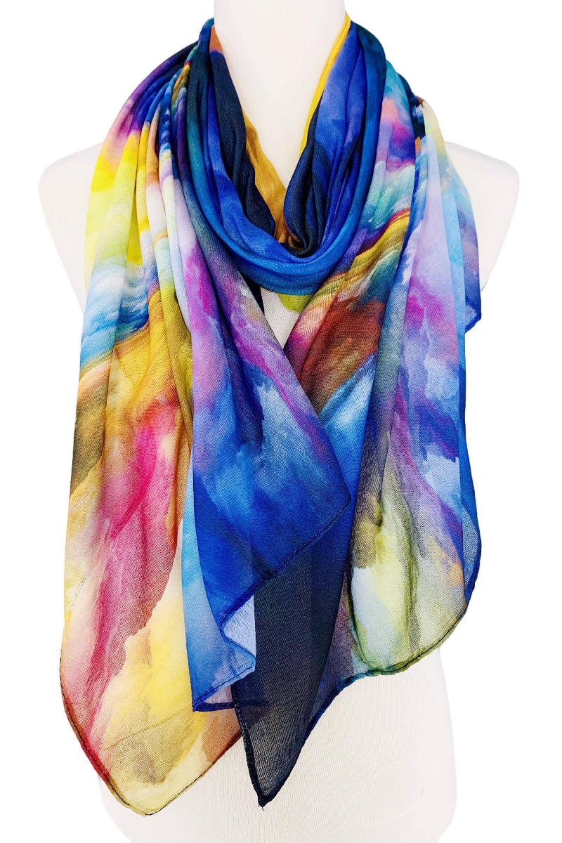 Sea of Clouds Scarf Blue/Yellow