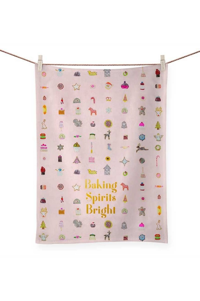 TEA TOWEL HOL BAKING SPIRITS