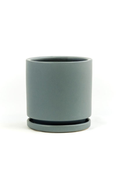 Granite Grey Cylinder Pot - 10.5"