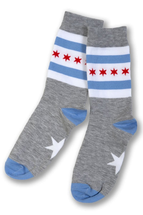 SOCK, CHICAGO FLAG SM