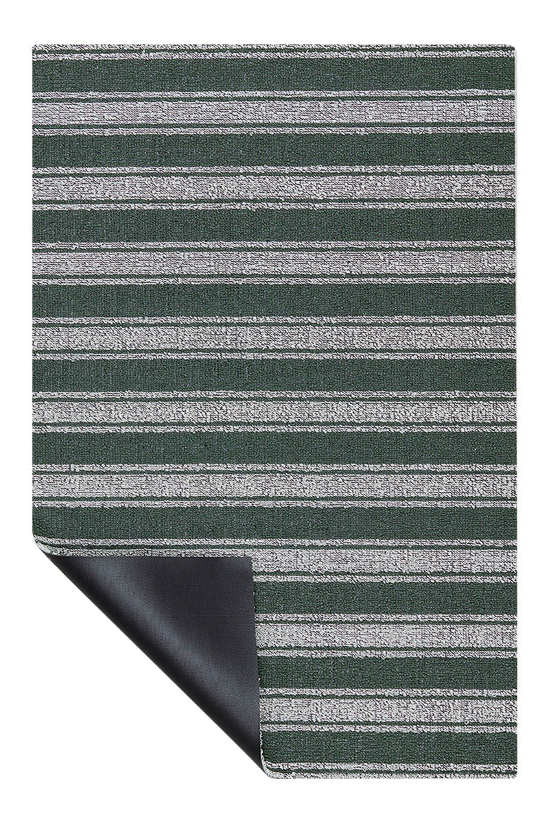 Chilewich Boardwalk Stripe Shag Mat 36"x 60" Fern